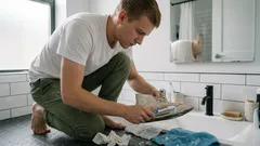 Clean white sneaker soles fast with toothpaste and a toothbrush