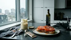 Peak-summer tomato toast, with a salty mayo twist